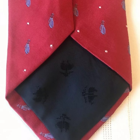 Men’s Brooks Brothers Silk Red Golf Sports Tie. - Picture 4 of 8